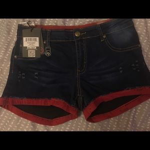 Dark blue jean shorts